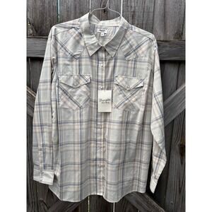 NWT Wrangler Retro Mens 3XL Plaid Pearl Snap Western Shirt Long Sleeve 112360738